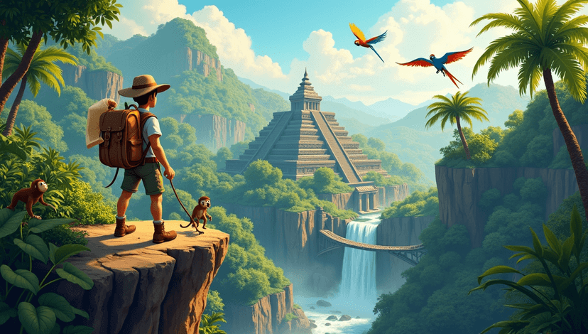 Adventure genre illustration